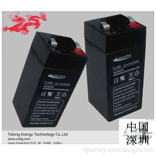 4V LED Lighting Use Battery-Telong 4V4.5ah-Rechargeable Lead Acid Battery